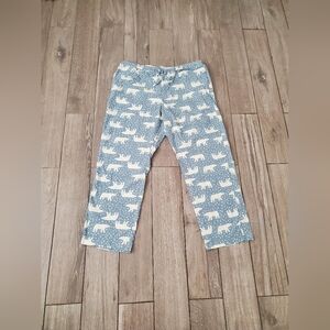 Hanna Andersson adult unisex 100% cotton blue polar bear flannel pajama pants XL